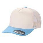 TC MESH BACK & SUEDE BILLS - TAN/SKY