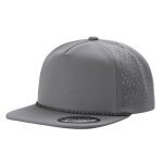 5-Panel Waterproof Hat W/ Rope - L.GREY