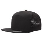 LASER VENTED HAT - 7 PANEL - BLACK