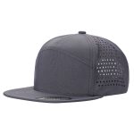 LASER VENTED HAT - 7 PANEL - CHARCOAL
