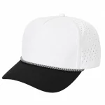 5 Panel Waterproof Rope - WHITE/BLACK
