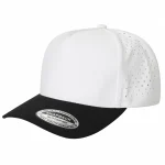 5 Panel Waterproof Hat - WHT/BLK