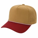 5 Panel Waterproof Rope - D.KHAKI/WINE