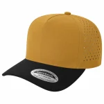 5 Panel Waterproof Hat - CAMEL/BLK