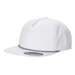 5-Panel Waterproof Hat W/ Rope - WHITE
