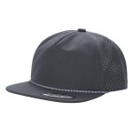 5-Panel Waterproof Hat W/ Rope - D.GREY