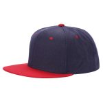 Wool Snapback - NAVY/RED