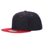 Wool Snapback - BLK/RED