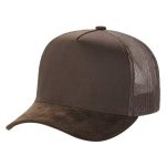 TC MESH BACK & SUEDE BILLS - BROWN