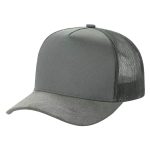 TC MESH BACK & SUEDE BILLS - D. GREY