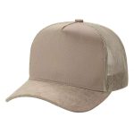 TC MESH BACK & SUEDE BILLS - KHAKI