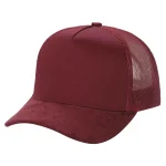 TC MESH BACK & SUEDE BILLS - WINE