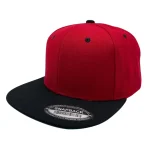 Wool Snapback - RED/BLK