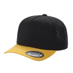 5 Panel Waterproof Hat - BLK/GOLD