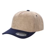 SUEDE HAT - 5 Panel - KHI/NAVY