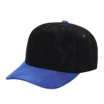 SUEDE HAT - 5 Panel - BLK/ROY