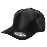 Satin Snapback Suede Bills - BLACK