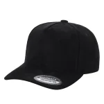 SUEDE HAT - 5 Panel - BLACK