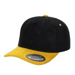 SUEDE HAT - 5 Panel - BLK/GOLD