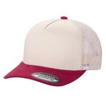 TC MESH BACK & SUEDE BILLS - TAN/RED