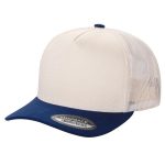 TC MESH BACK & SUEDE BILLS - TAN/NAVY