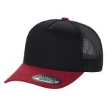 TC MESH BACK & SUEDE BILLS - BLK/RED