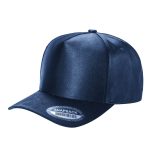 Satin Snapback Suede Bills - SATIN-NAVY
