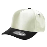 Satin Snapback Suede Bills - TAN/BLACK