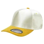 Satin Snapback Suede Bills - TAN/GOLD