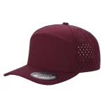 6 Panel Laser Vented Hat - WINE