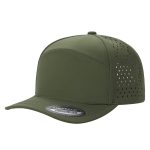 6 Panel Laser Vented Hat - OLIVE
