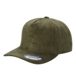 SUEDE HAT - 5 Panel - OLIVE