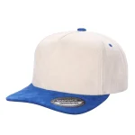 SUEDE HAT - 5 Panel - TAN/ROYAL