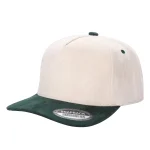 SUEDE HAT - 5 Panel - TAN/D.GREEN