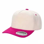 SUEDE HAT - 5 Panel - TAN/H.PINK