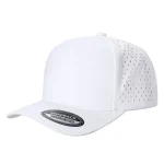 6 Panel Laser Vented Hat - WHITE