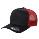 Tencel Solid Curved Bill - BLK/RED