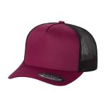 Tencel Solid Curved Bill - WINE/BLK