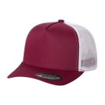 Tencel Solid Curved Bill - WINE/WHT