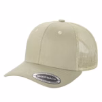 6 Panel Trucker Mesh Snapback - Khaki