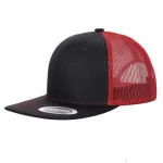 6 PANEL FLAT BILL - Blk/red