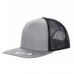 6 PANEL FLAT BILL - H.grey/blk