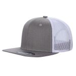 6 PANEL FLAT BILL - H.grey/white