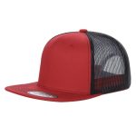 6 PANEL FLAT BILL - Red/blk