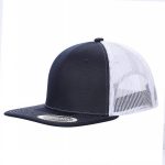 6 PANEL FLAT BILL - Navy/white