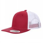 6 PANEL FLAT BILL - Red/white