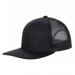 6 PANEL FLAT BILL - BLK