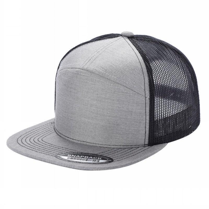 7 Panel Flat Bill Trucker Cap - Image 13