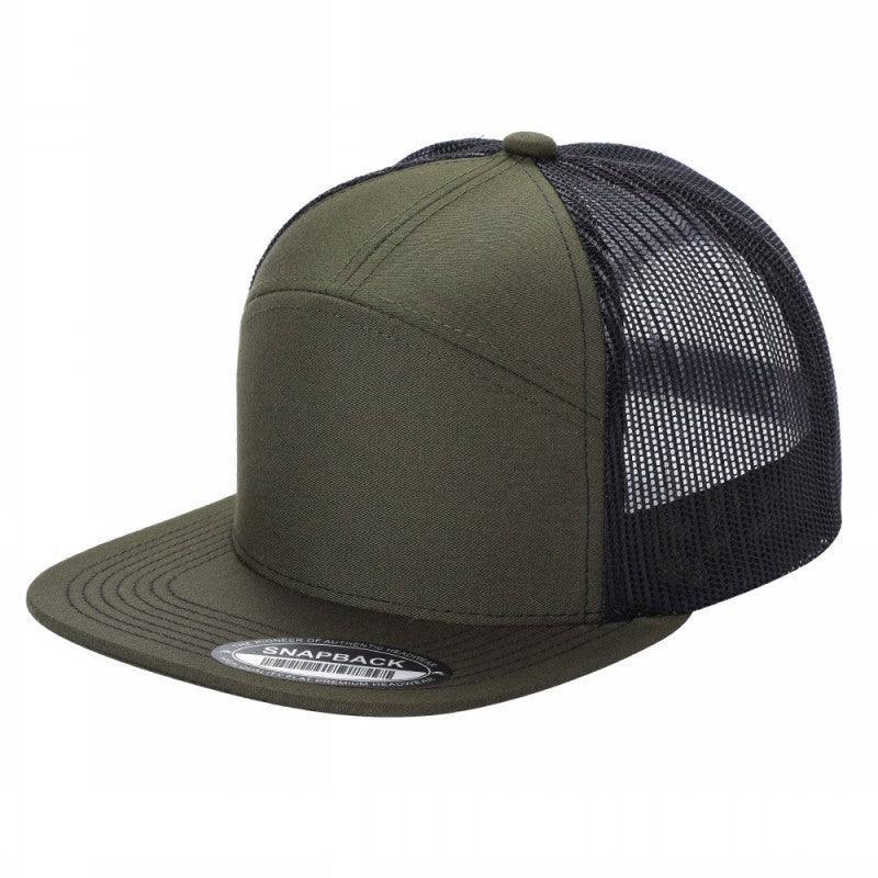 7 Panel Flat Bill Trucker Cap - Image 14