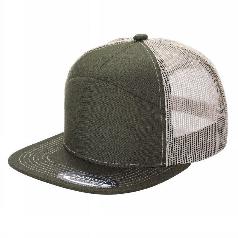 7 Panel Flat Bill Trucker Cap - Image 15